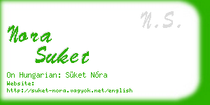 nora suket business card