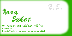 nora suket business card